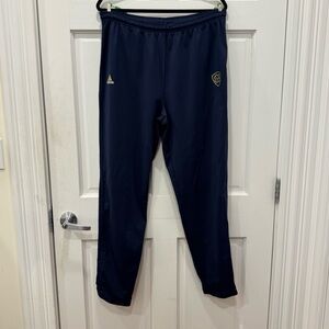 Vintage 90s Adidas Notre Dame Fighting Irish Track Pants Navy Blue Gold Men’s XL